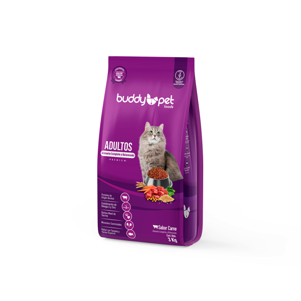 Alimento para Gatos Adultos, sabor carne 3 kg