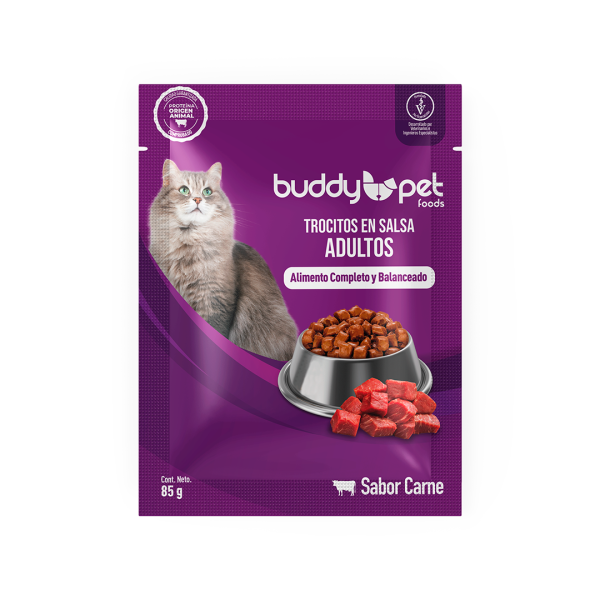 Trocitos en Salsa Gatos Adultos Sabor Carne 85g