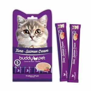 Buddy Cream Sabor Atún-Salmón Para Gatos 5 un